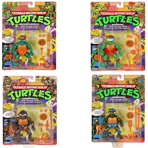 TORTUES NINJA 4 Pack Figurines Classics Series Playmates