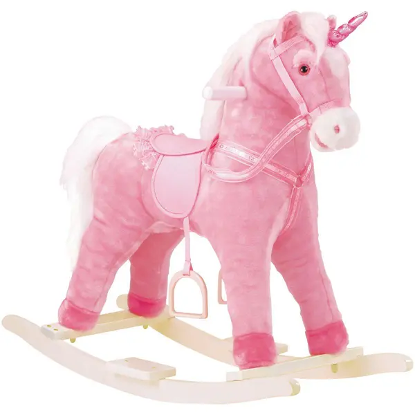 Licorne à bascule rose