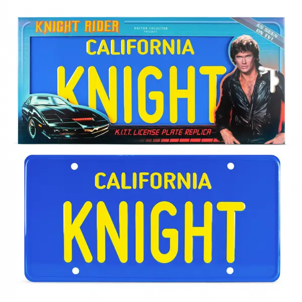 K2000 Knight Rider Réplique Plaque d’immatriculation KITT Doctor Collector