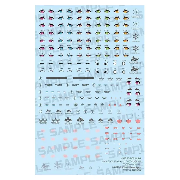 Megami Device M.S.G. accessoire pour Model Kit Yggdrasis Garm Ripper Avalanche Eye Decal Set Kotobukiya