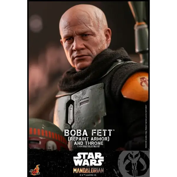 Star Wars : The Mandalorian - Figurine 1/6 Boba Fett Repaint Armor and Throne Special Edition 30 cm