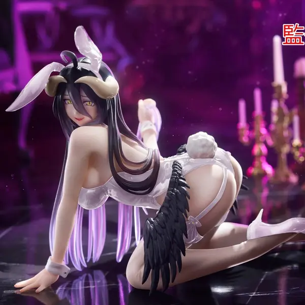 OVERLORD ALBEDO BUNNY DESKTOP CUTE WHITE DRESS