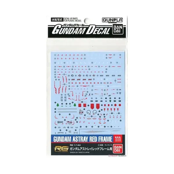 Pack décalcomanies Gundam Gunpla - 111 Gundam Astray Red Frame Rg 1/144