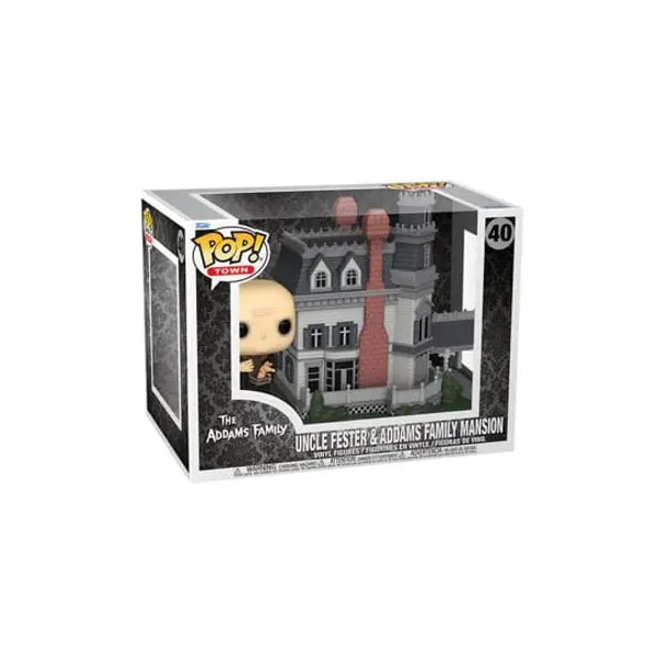ADDAMS HOME WITH UNCLE FESTER THE ADDAMS FAMILY POP TOWN VINYL FIGURINE 9 CM
