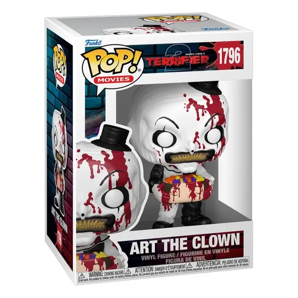 Terrifier 2 - Figurine POP! Art the Clown avec tête remplie de bonbons 9 cm