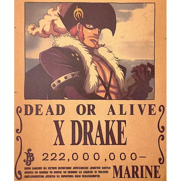 Acheter Affiche X Drake One Piece A3 | Goodies Manga