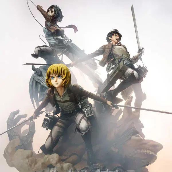 ATTACK ON TITAN Statue Eren Mikasa & Armin Premium Masterline Prime 1 Studio