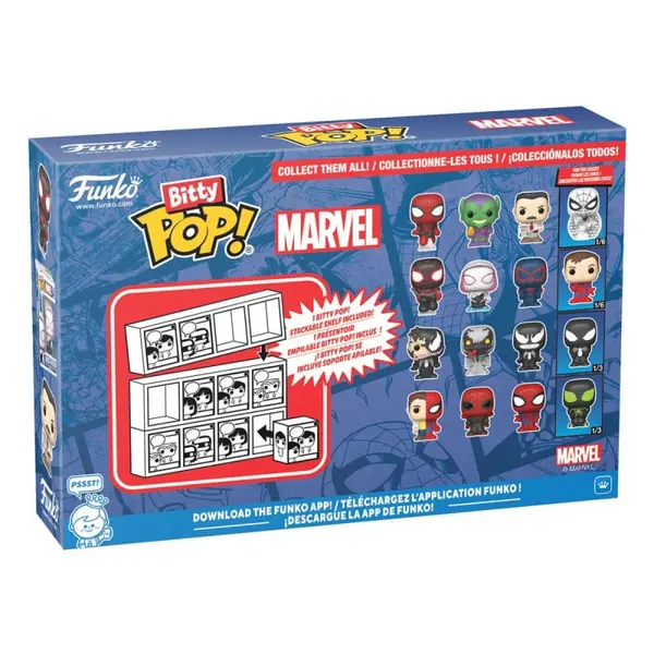 Marvel - Pack 4 figurines Bitty POP! Spider-Man Series 4 2 cm