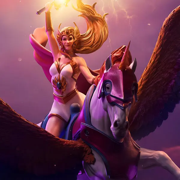 MAITRES DE L’UNIVERS Statue She-Ra & Swiftwind BDS Art Scale Iron Studios