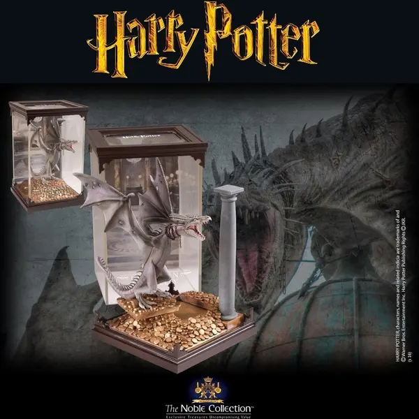 HARRY POTTER statue Créatures Magiques Dragon de Gringotts Noble Collection