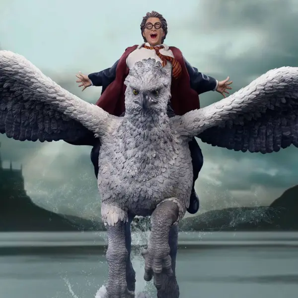 HARRY POTTER Statue Deluxe Art Scale Harry & Buck Iron Studios
