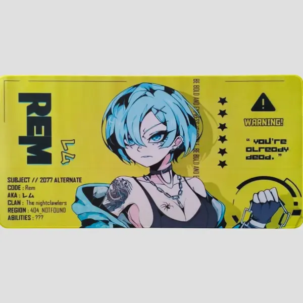 Acheter Tapis de Souris Rem Re Zero Cyberpunk 60x30cm | Goodies Manga