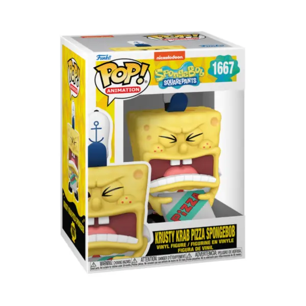 Figurine Bob L Eponge Spongebob 25Th Anniv - Bob Pizza Pop 10cm