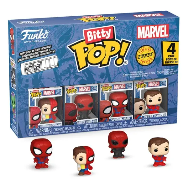 Marvel - Pack 4 figurines Bitty POP! Spider-Man Series 4 2 cm