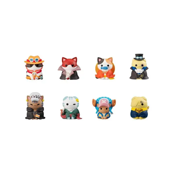 One Piece figurines mini Mega Cat Project NyanPieceNyan! I'm gonna be king of Paw-rates!! (8) (Repeat) Megahouse