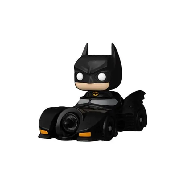 BATMAN WITH BATMOBILE BATMAN 85TH ANNIVERSARY POP RIDES DELUXE VINYL FIGURINE 9 CM